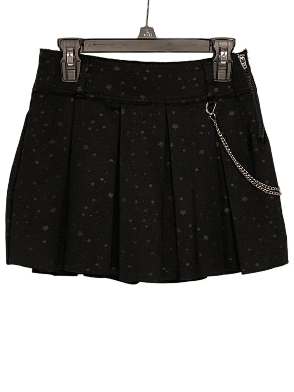 Girls Size 10 Black Star Pleated Skort Tractr Ponte Chain